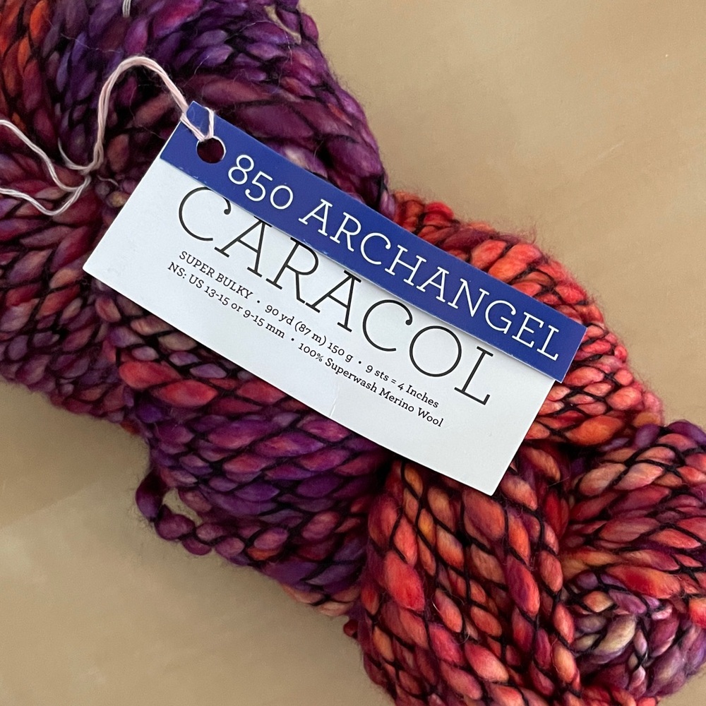 Malabrigo Caracol Yarn in Archangel whole skein super bulky